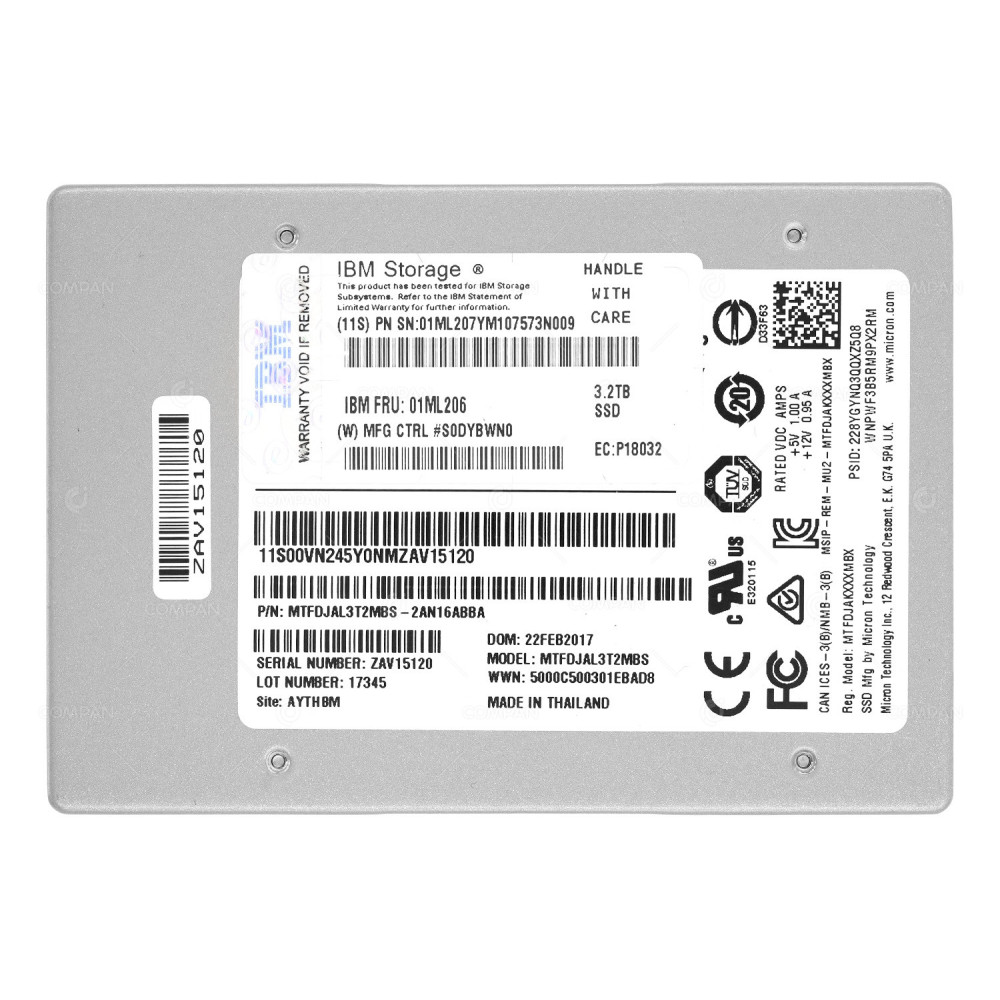 MTFDJAL3T2MBS MICRON 3.2TB 12G SAS 2.5 SFF SSD MTFDJAL3T2MBS-2AN16ABBA